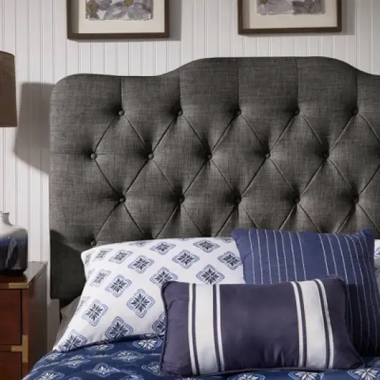 Edensor Adjustable Diamond Tufted Camel Back Bed - Inspire Q image {4}