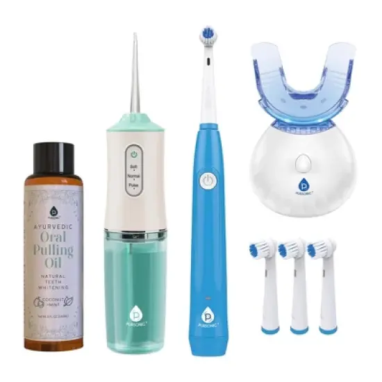 Pursonic Ultimate Oral Care Bundle &ndash; Flosser, Toothbrush, Whitening, and Ayurveda Care image {5}