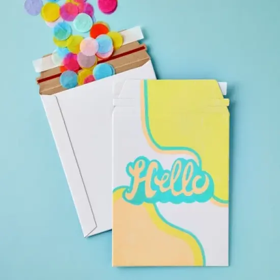 Juvale 100 Pack 6x8 Rigid Mailers - 550 GSM Thick Self Adhesive Stay Flat Cardboard Envelopes for Shipping Photos, Documents image {1}