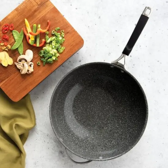 Nordic Ware Verde Spun Ceramic Nonstick 12in Wok image {4}