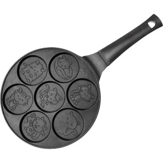 Pancake Wow! Kitty Friends Mini Pancake Pan - Make 7 Unique Flapjack Cat Designs, Nonstick Griddle for Breakfast Animal Kitten Fun & Easy Cleanup image {1}