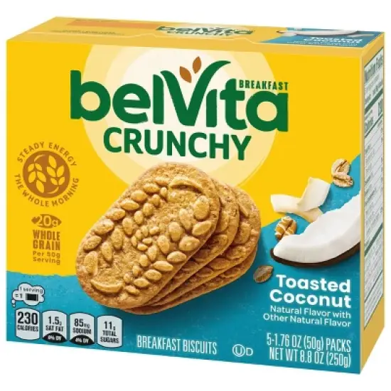 BelVita Toasted Coconut Breakfast Biscuits - 8.8oz/5pk image {9}