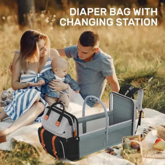 Itopfox Large Diaper Backpack with Changing Station, Multifunctional Baby Bag for Essentials, Ideal Shower Gift image {4}