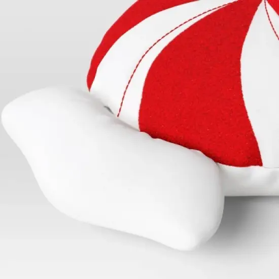 28" Christmas Peppermint Shaped Pillow Red/White - Wondershop&trade; image {3}