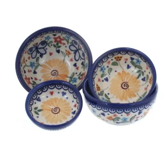 Blue Rose Polish Pottery 2080 Vena Measuring Bowls image {2}