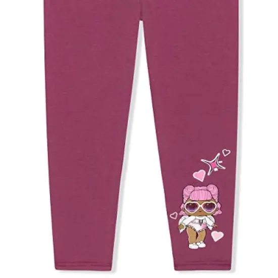 LOL Surprise! Girl's 2-Pack Besties Graphic Pullover Hoodie Sweatshirt and Legging Pants Set for kids image {2}