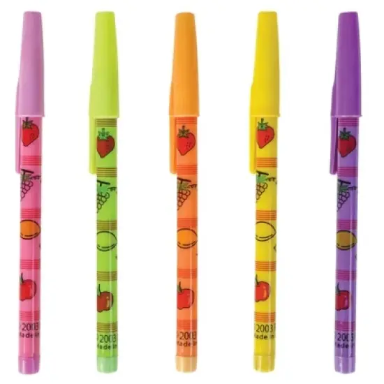 Fruit Scented No-Sharpen Pencils (10 Pack) - Assorted Scents & Colors, Fun Fruit Themes image {1}