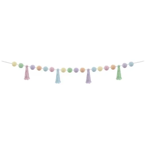 Teacher Created Resources&reg; Pastel Pop Pom-Poms and Tassels Garland, 60" image {2}