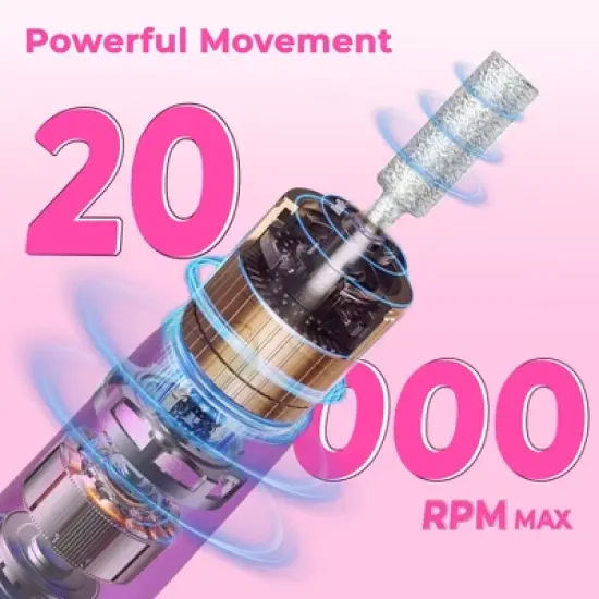 Portable Electric Nail Drill, Professional Nail File Kit for Acrylic, Gel Nails, Manicure Pedicure with Nail Drill Bits Sanding Bands Rose gold image {2}