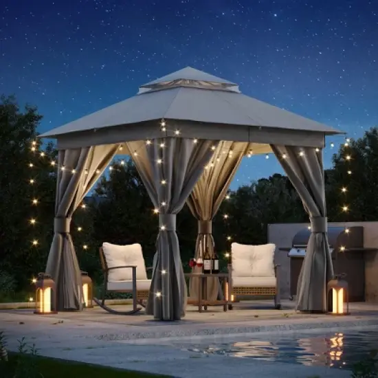 LAUSAINT HOME 8'X 8' Patio Steel Gazebo image {1}