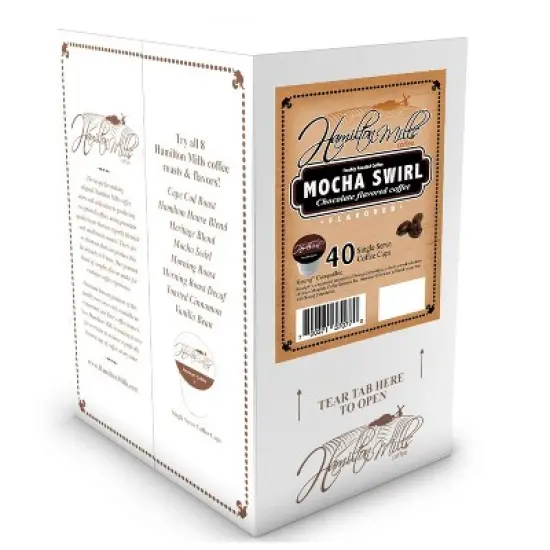 Hamilton Mills Mocha Swirl Flavored CoffeePods,Compatible Keurig2.0 Brewers,40Ct image {1}
