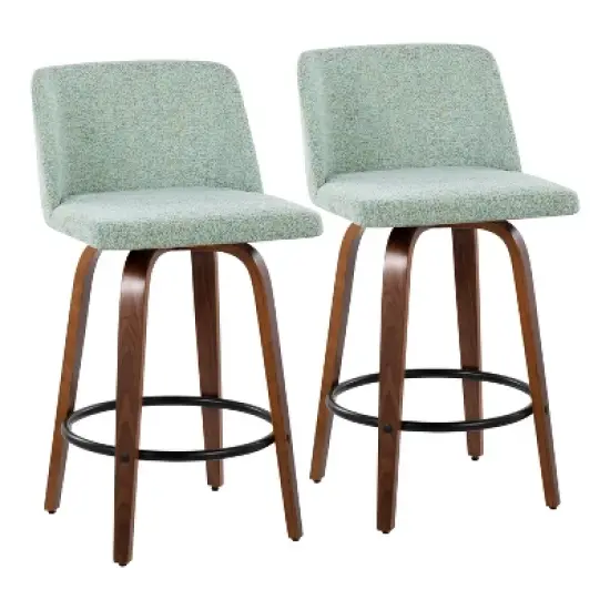 Set of 2 Toriano Upholstered Counter Height Barstools - Lumisource image {15}