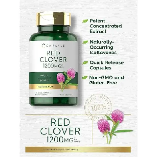 Carlyle Red Clover Blossom 1200mg | 200 Capsules image {2}