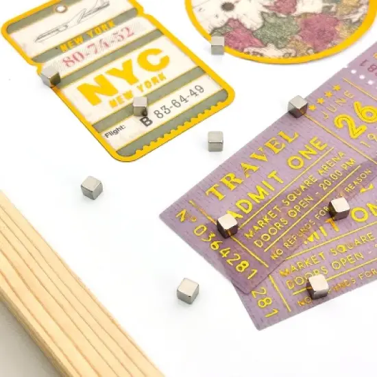 Wrapables Cube Neodymium Magnets, Strong Magnets for Refrigerator, Whiteboards, Crafts, Science Projects, Set of 30 (Small) image {4}