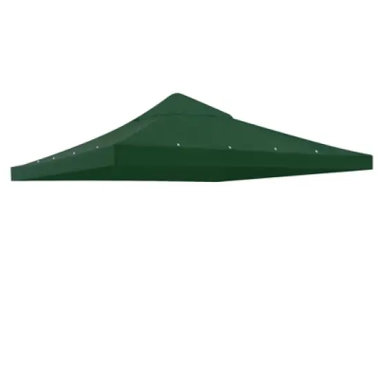 Yescom 10x10Ft Gazebo Top Replacement for beach cabanas for 1 Tier Outdoor Canopy Cover Patio Garden Yard Party Green image {9}
