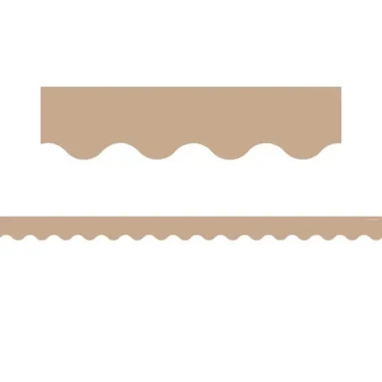 Teacher Created Resources&reg; Light Brown Scalloped Border Trim, 35 Feet Per Pack, 6 Packs image {1}