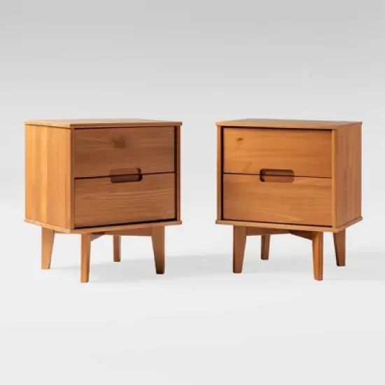 Mid-Century Modern Wood Nightstand - Saracina Home image {18}