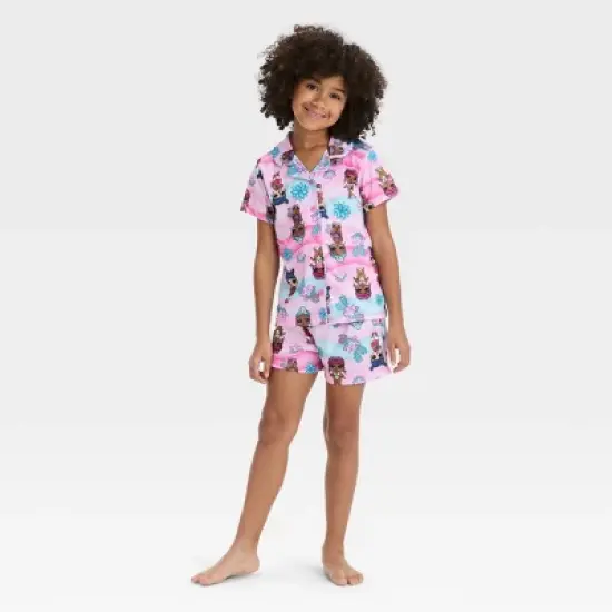 Girls' L.O.L. Surprise! 2pc Coat Pajama Set - Pink image {3}