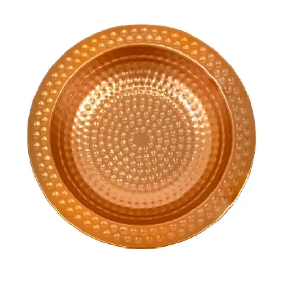 Sunnydaze Outdoor Staked Bird Bath or Bird Feeder with Copper Finish and Step-In Stake - 38" image {1}