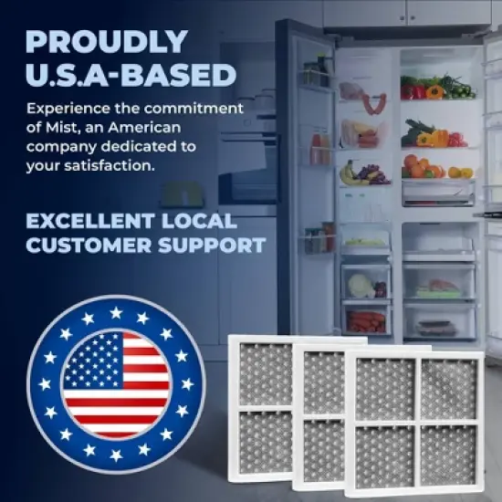 Mist LT1000P 3pk Refrigerator Water Filter and Air Filter Replacement for LG ADQ747935 and LT120F image {6}