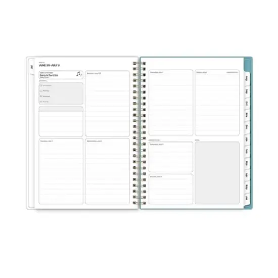 Blue Sky 5.875"x8.625" 2025-2026 Weekly/Monthly Wirebound Planner Clear Cover Tinned Light Multi image {4}