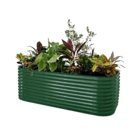 Vego Garden 10-in-1 Modular Rectangular Metal Outdoor Raised Garden Bed 48"x96"x32" image {8}