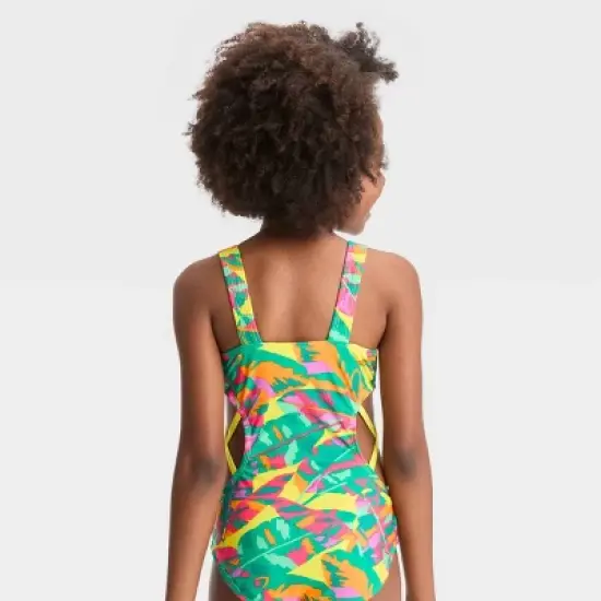 Girls' Paradise Palm Sleeveless One Piece Swimsuit - Cat & Jack&trade; image {2}