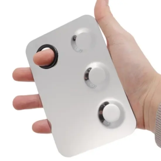 Unique Bargains Lightweight Square Nail Art Palette Silver Tone 1 Set image {2}