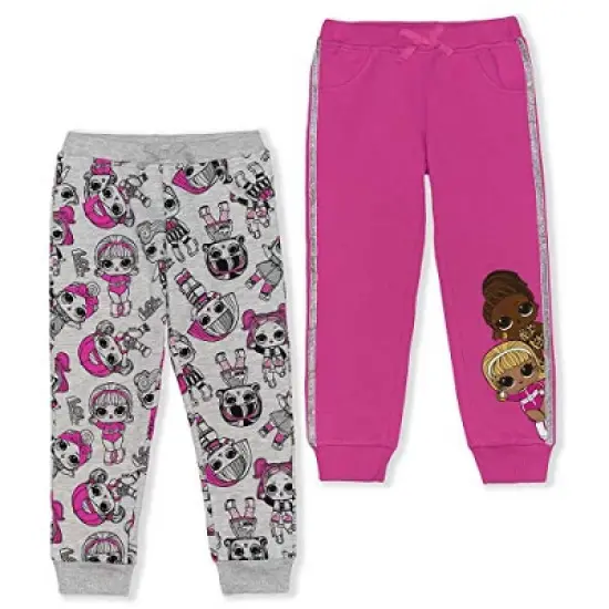 LOL Surprise Girl's 2-Pack Solid and Patterned Fashion Jogger Pants Assortment For Kids image {4}
