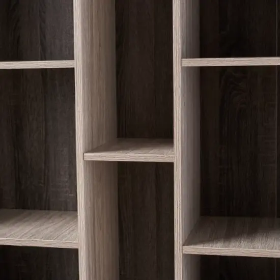 77" Imogen Modern Two-Toned Bookshelf Gray Oak - Christopher Knight Home image {2}