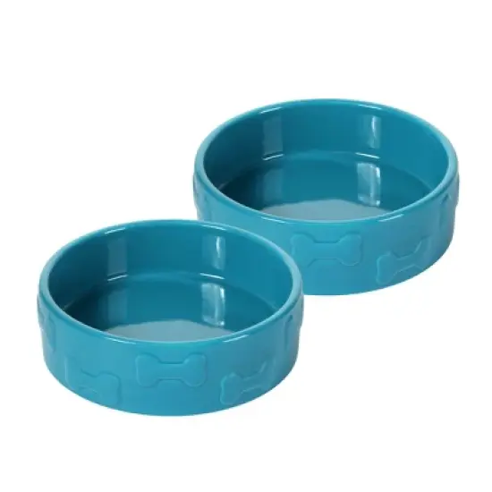 Park Life Designs 2c Manor Dog Bowl - Aqua Blue image {8}