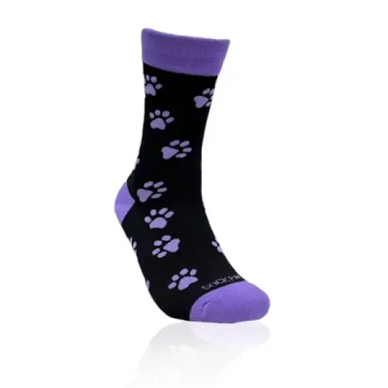 Purple Paw Print Dog Lover Socks from the Sock Panda (Women's Sizes, Adult Medium) image {2}