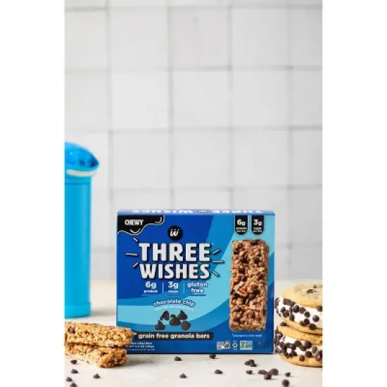 Three Wishes Chocolate Chip Granola Bars - 4.4oz/5ct image {2}