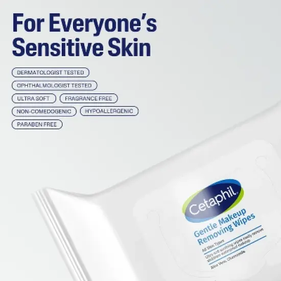 Cetaphil Makeup Remover Wipes for All Skin Types&nbsp;- Unscented - 25ct​ image {6}