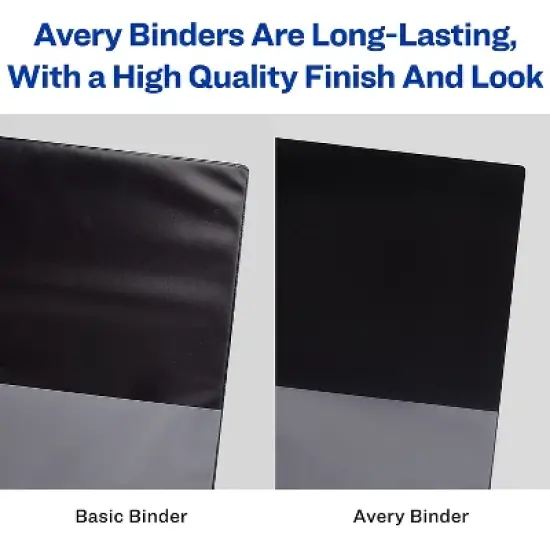 Avery Mini Durable Binder with Round Rings 5 1/2 x 8 1/2 1" Capacity Black 27257 image {2}