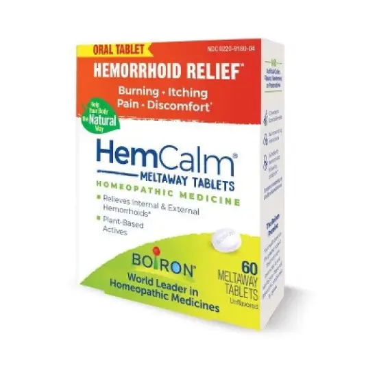 HemCalm by Boiron Homeopathic Medicine For Hemorrhoid Relief  -  60 Tablet image {4}