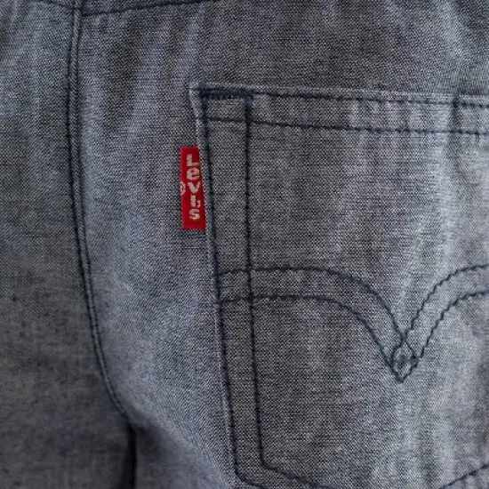 Levi's&reg; Toddler Boys' 2pc Knit Short Sleeve T-Shirt and Woven Pull-On Short Set - White image {7}