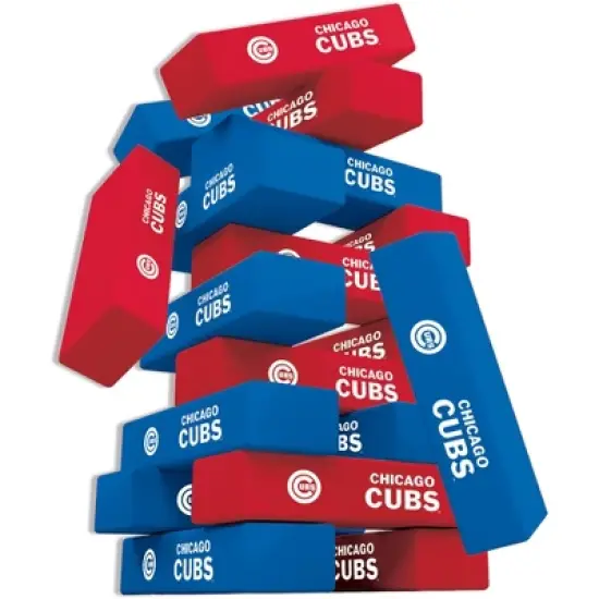 MasterPieces Real Wood Block Tumble Towers - MLB Chicago Cubs image {2}