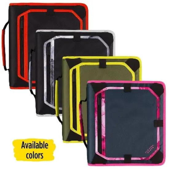 Five Star 2" 3-Ring Zipper Binders D-Ring Assorted Colors (29052) image {1}