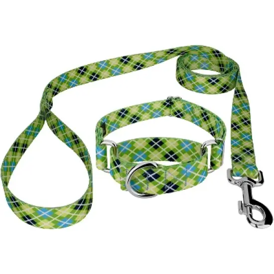 Country Brook Petz Margarita Argyle Martingale Dog Collar and Leash image {8}