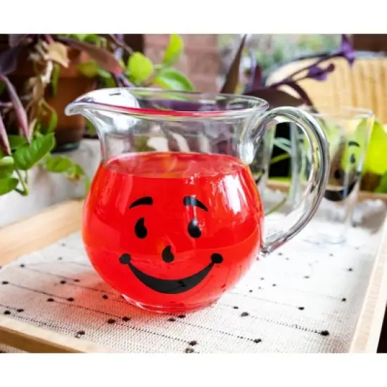 Toynk Kool-Aid Man 64-Ounce Glass Pitcher and Two 16-Ounce Pint Glasses image {4}