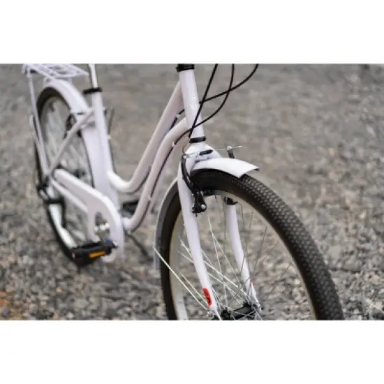 HILAND Breeze 26 Inch Women&rsquo;s Cruiser Bike, 7 Speed City Bicycle with Rear Rack, Fenders &ndash; Comfortable Urban Commuter image {5}