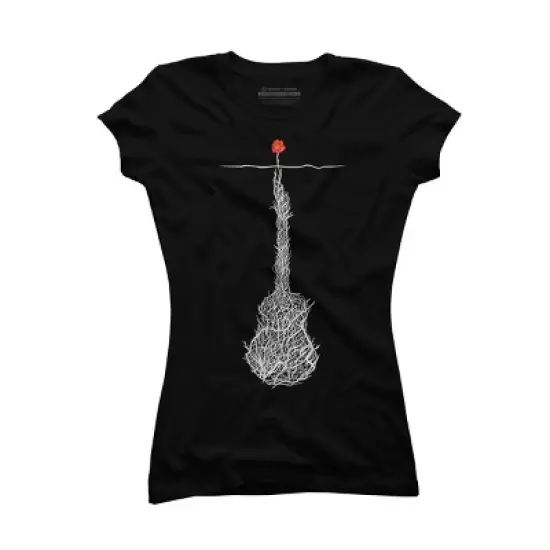 Junior's Design By Humans Music Always Finds A Way By NomAdartStudio T-Shirt image {2}