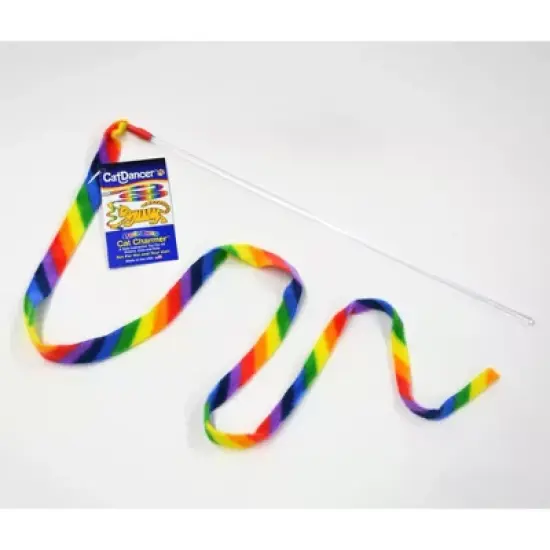 3-Pack Rainbow Cat Dancer-Cat Charmer Wand,Teaser-Cat & Kitten Toy! image {2}