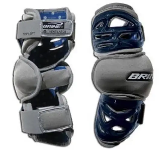 Brine Lacrosse Ventilator Arm Guards Navy, Medium image {3}