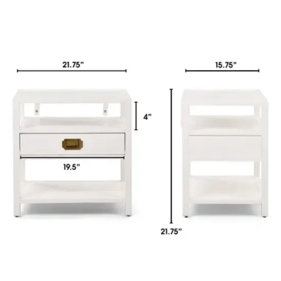 Lockwood Side Table White - Finch image {12}