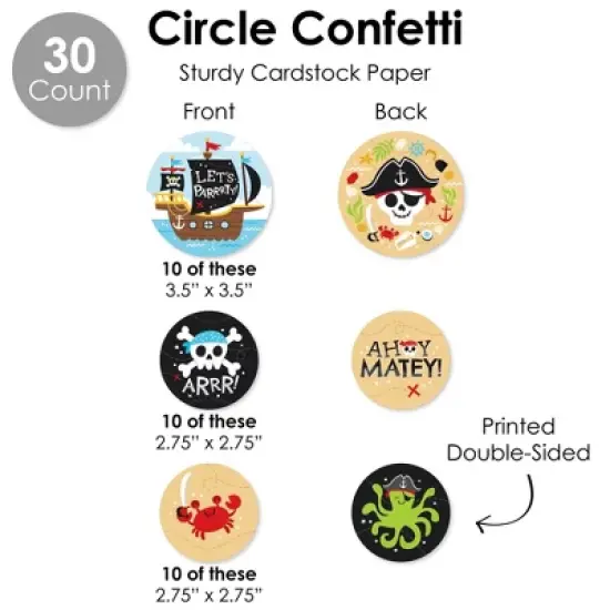 Big Dot of Happiness Pirate Ship Adventures - Skull Birthday Party Supplies Decoration Kit - Decor Galore Party Pack - 51 Pieces image {6}