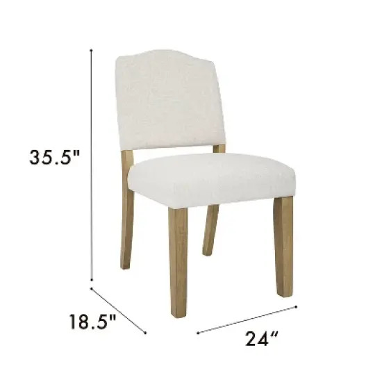 HomePop Open Back Upholstered Dining Chair: Modern Design, Plywood Frame, Polyester Fabric, Spot Clean image {7}