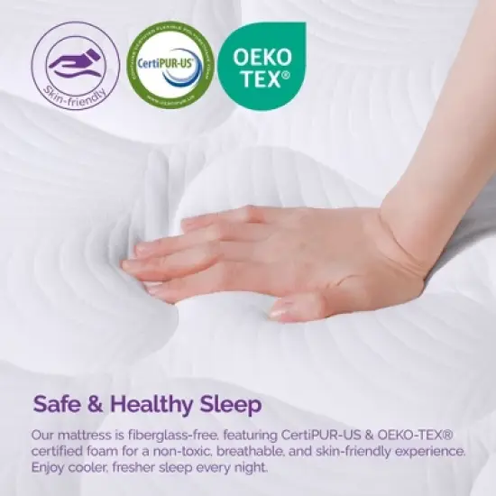 Sersper 14 inch Memory Foam Spring Hybrid Mattress King image {3}