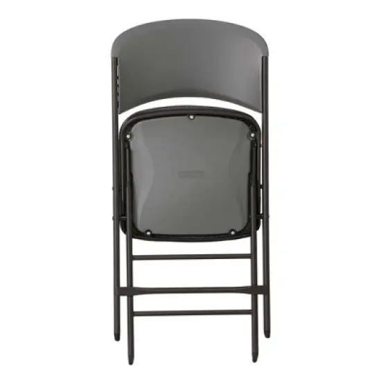 4pk Padded Commercial Grade Folding Chair Gray - Lifetime image {2}